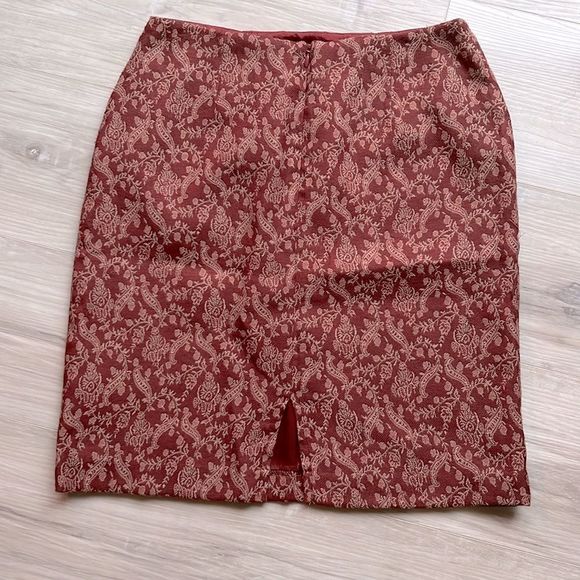Y2K Tailor B. Moss Vintage Pencil Skirt Paisley Size 2 - Picture 3 of 4